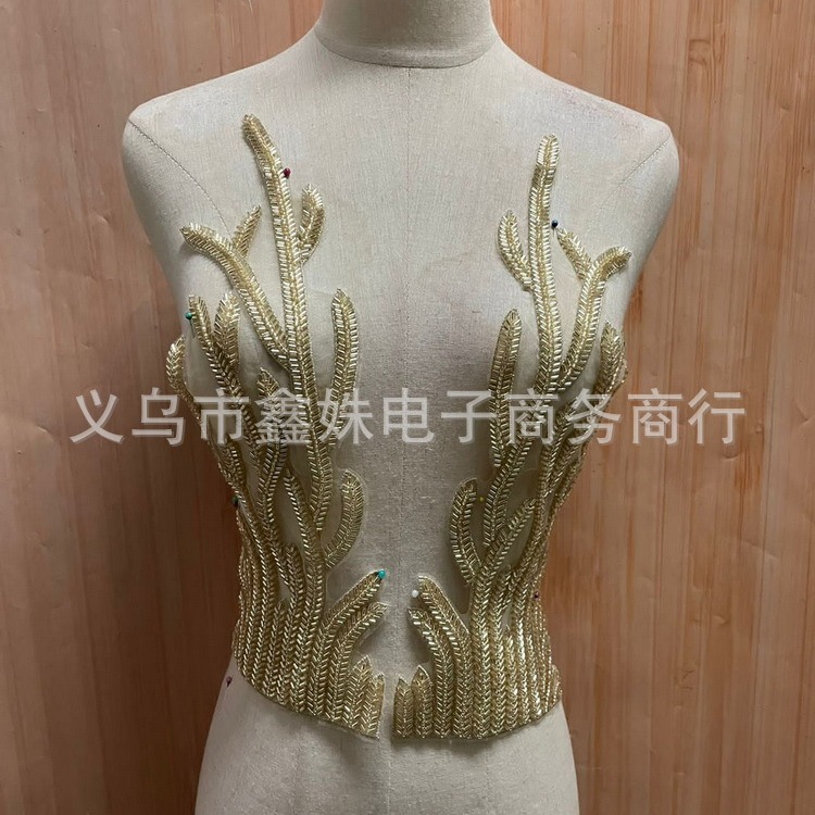 New in-stock lace beaded embroidery matching dress decoration sofa accessories diy clothing accessories and accessories Specification image