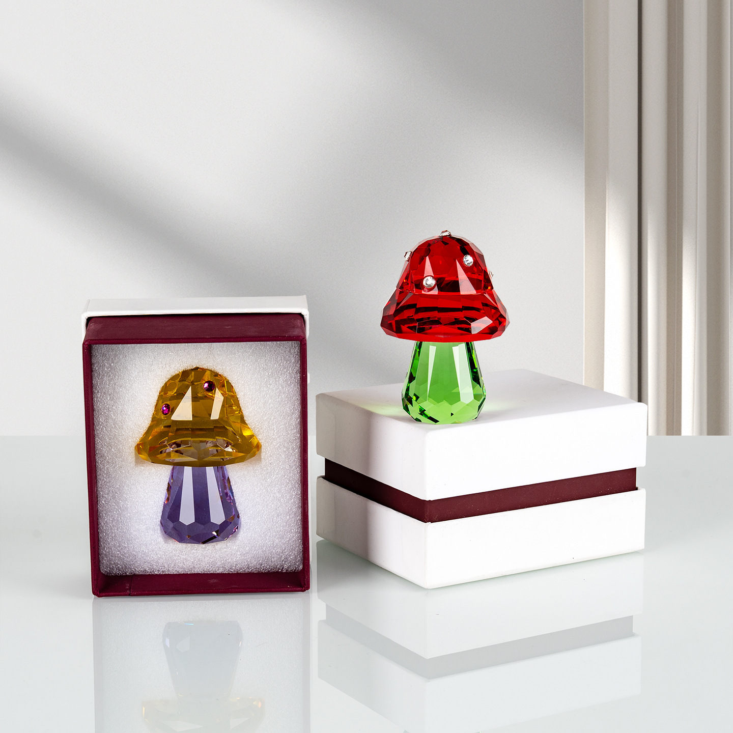 跨境水晶蘑菇装饰工艺品装饰品摆件桌面家居客厅玄关轻奢纪念礼品详情图4