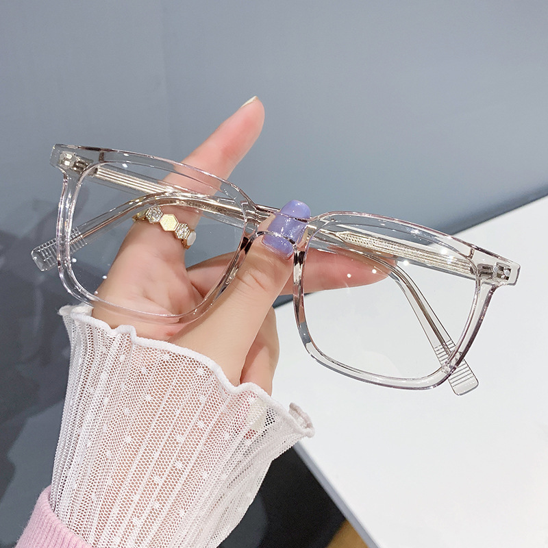 新款TR眼镜框批发时尚近视眼镜防蓝光平光镜纯黑色眼镜框素颜神器详情图4