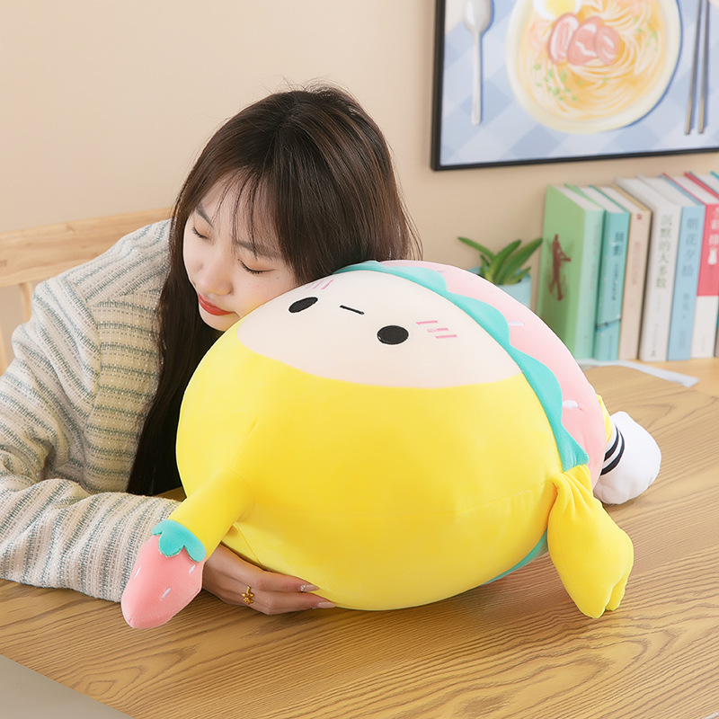 Net Celebrity Burst Cute Egg Party Plush Toy Doll Large Throw Pillow Doll Claw Machine Gift Wholesale Specification drawing