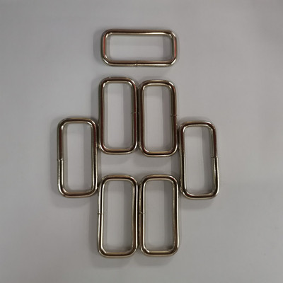 Factory direct supply of jewelry accessories, square buckle, deep-plated iron, black square buckle, bag strap, connection port buckle details Picture