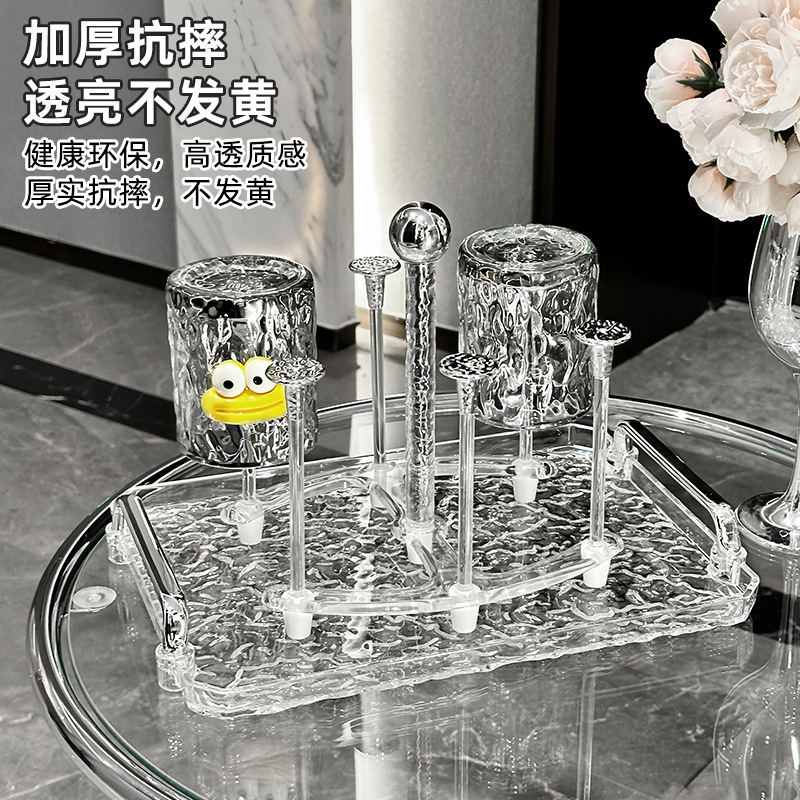 供应电商轻奢杯架托盘简约杯子置物架茶水杯倒挂架带托盘沥水杯架轻奢杯架托盘简约杯子置物架茶水杯倒挂架带托盘沥水杯架高级现代