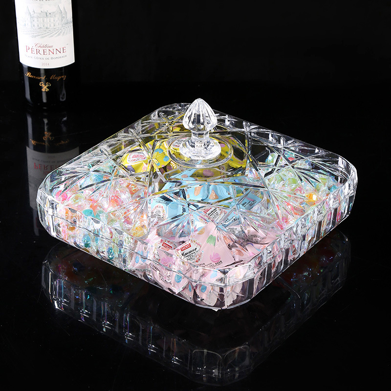 Light Luxury Fruit Tray Living Room Coffee Table Candy Box Divided Snacks Storage Box Creative Superposition Multi-Layer Melon Seeds Dried Fruit Box details Picture