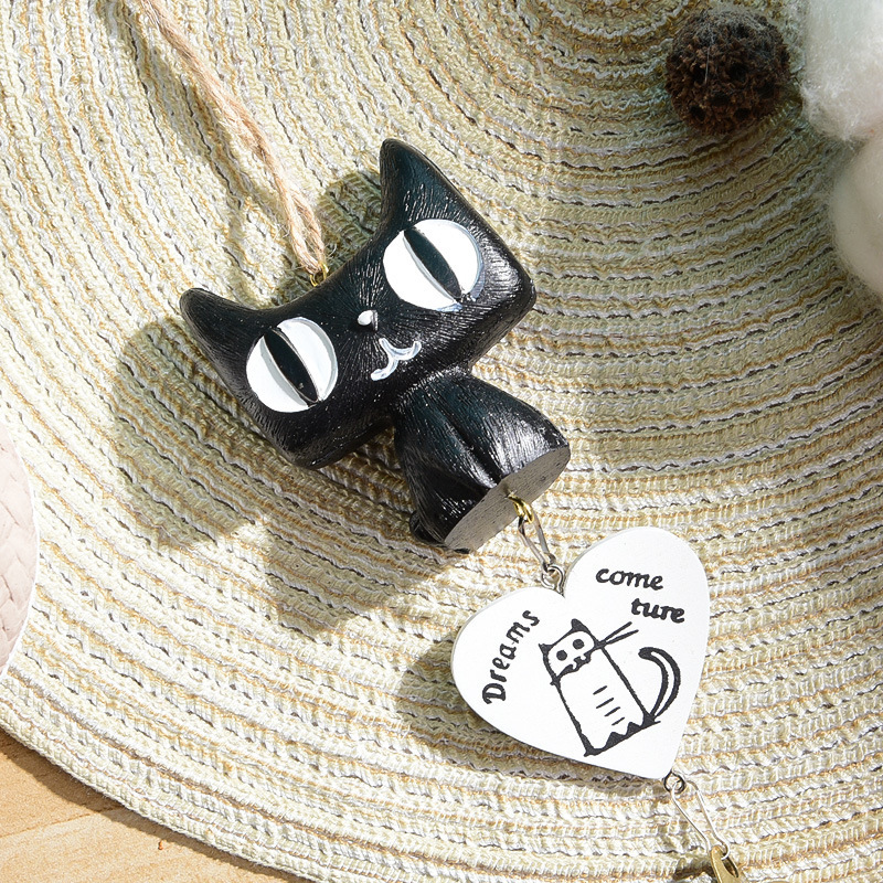 New Japanese Resin Wind Chimes Room Bell Car Pendant Cartoon Totoro Birthday Gift Balcony Sunny Day Doll Specification drawing