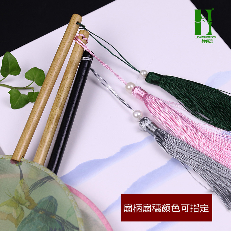 Transparent Group Fan Chinese Style Group Fan Ancient Style Group Fan Bamboo Group Fan Wholesale Dance Classical Silk Fan Children's Group Fan details Picture