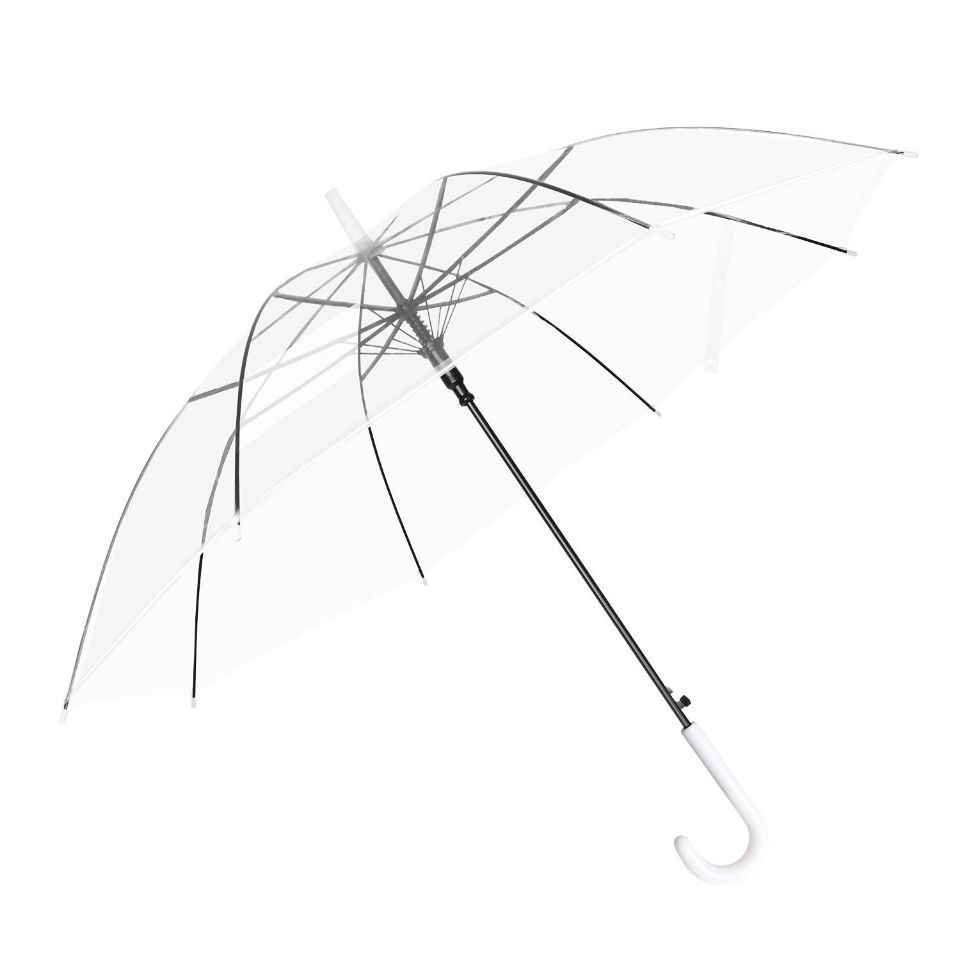 透明雨伞大量批发一次性塑料雨伞自动批发透明伞长柄高颜值晴雨伞详情图5