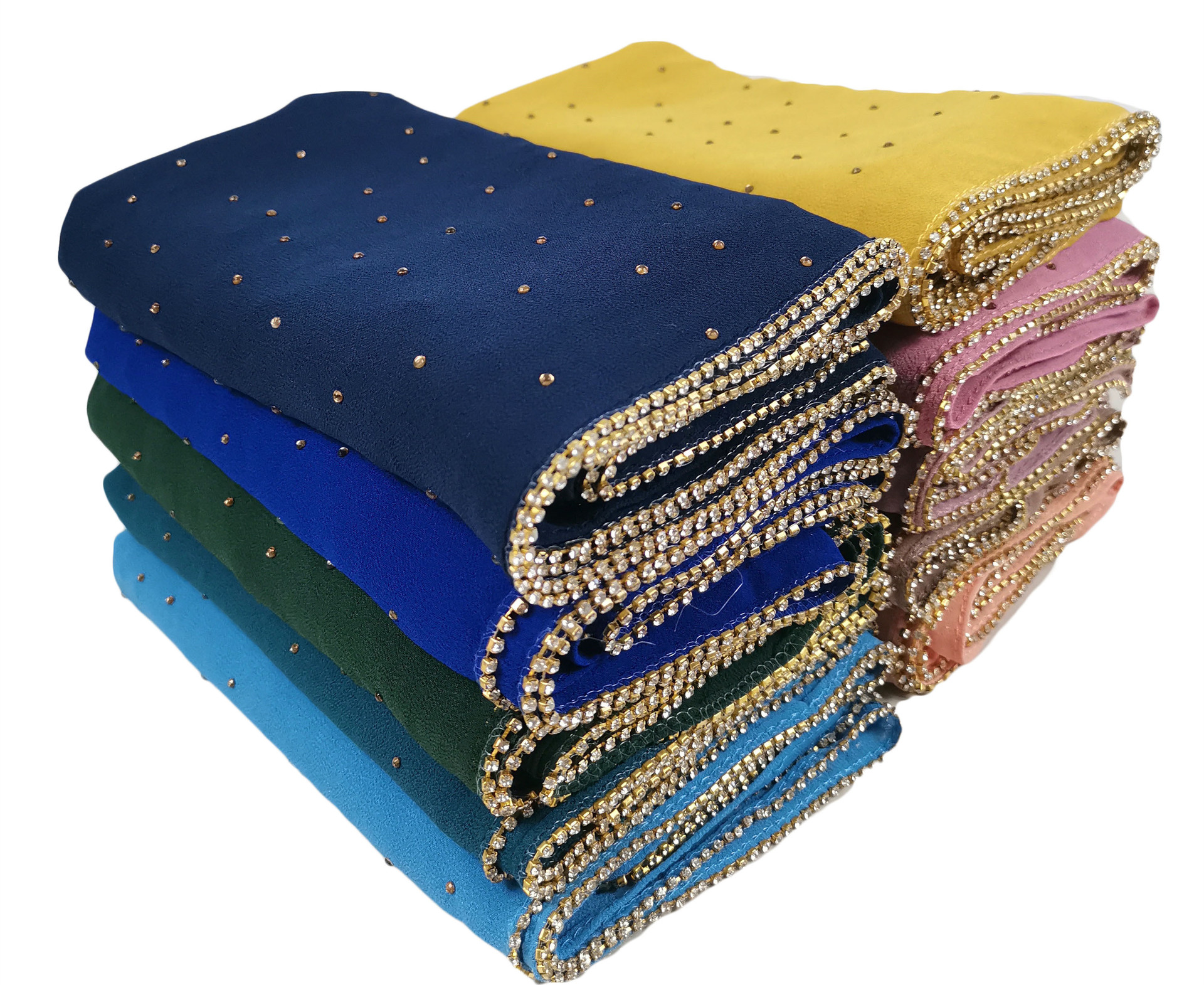 70*180Cm Summer Chiffon Hijab Scarf Beaded Headscarf Pearl Application Scenario