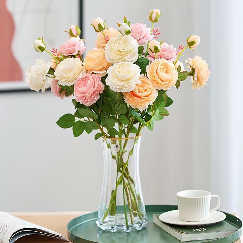 Simulation Peony Flower Rose Chrysanthemum Simulation Flower Home Decoration Wedding Hotel Decoration Fake Flower Wholesale details Picture