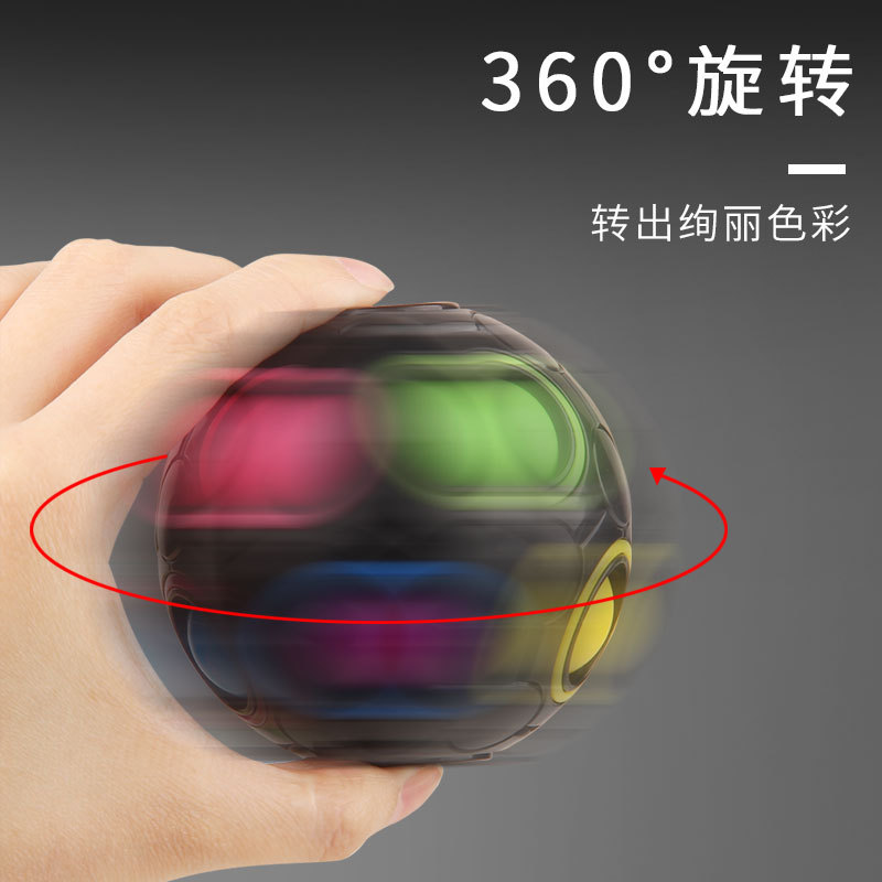 Toy new gyroscope rainbow ball Rubik's cube children's abnormity exercise mental thinking magic rainbow ball Locust xing 2275 Specification drawing