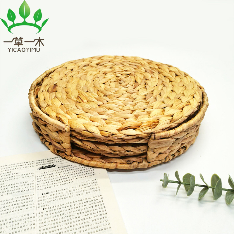 Water Hyacinth Storage Basket American Home Storage Basket Straw Placemat Storage Basket Woven Storage Basket Specification drawing
