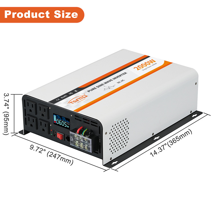 Onda senoidal pura inversor 2000W inversor 220V 110V inversor para el hogar inversor 12V para el coche Specification image
