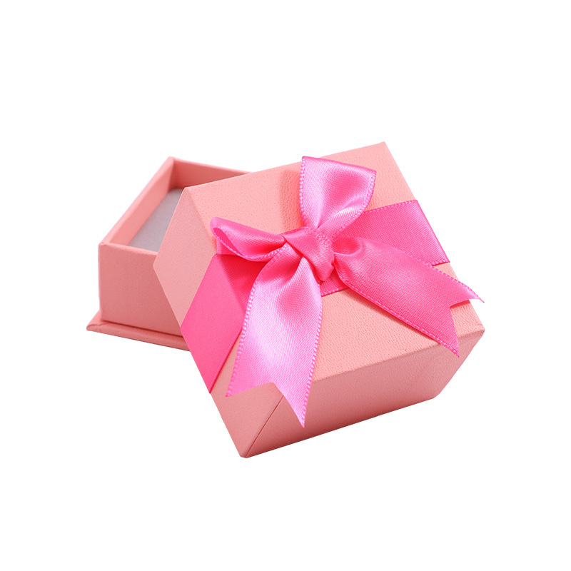 Wholesale of in-stock bow jewelry boxes, jewelry boxes, gift boxes, top and bottom covers, ring boxes, accessory boxes and jewelry packaging boxes Item Picture