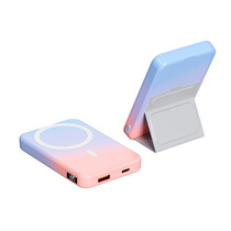 Magsafe magnetic wireless charging treasure 10000 large capacity folding bracket mobile power supply wholesale original logo