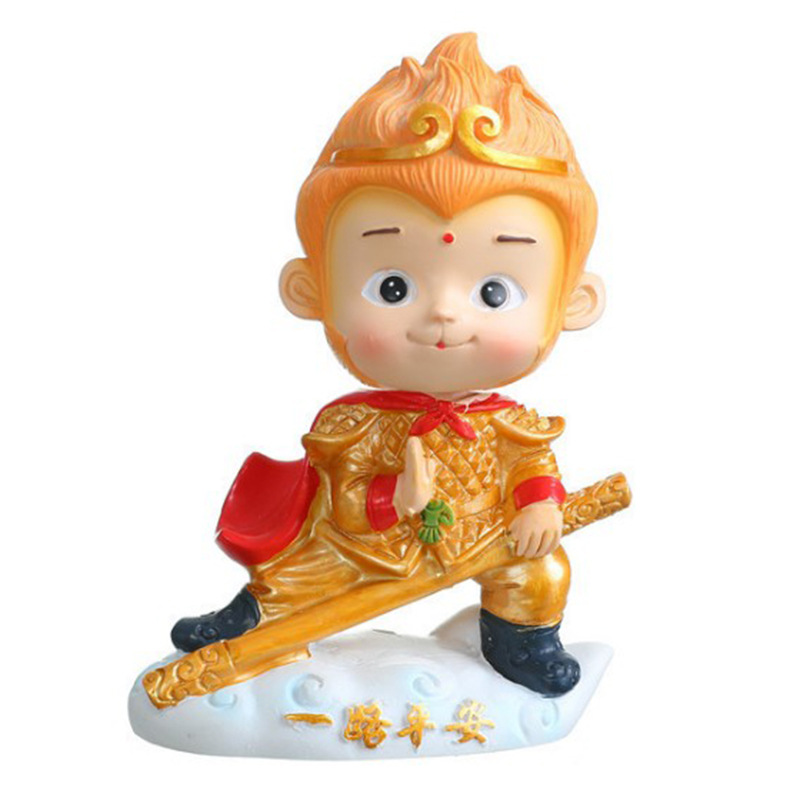 Resin decorative items of Sun Wukong, the Monkey King, on the car center console, for home interior desktop decoration Item Picture