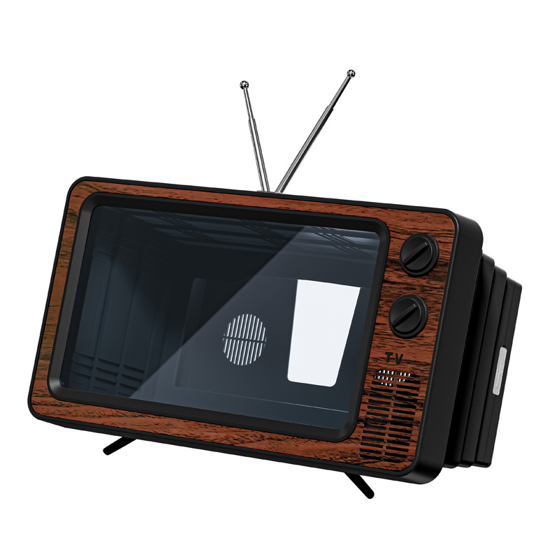 Cross-border new retro mobile phone screen amplifier, integrated pull-out mobile phone amplifier, desktop mobile phone stand