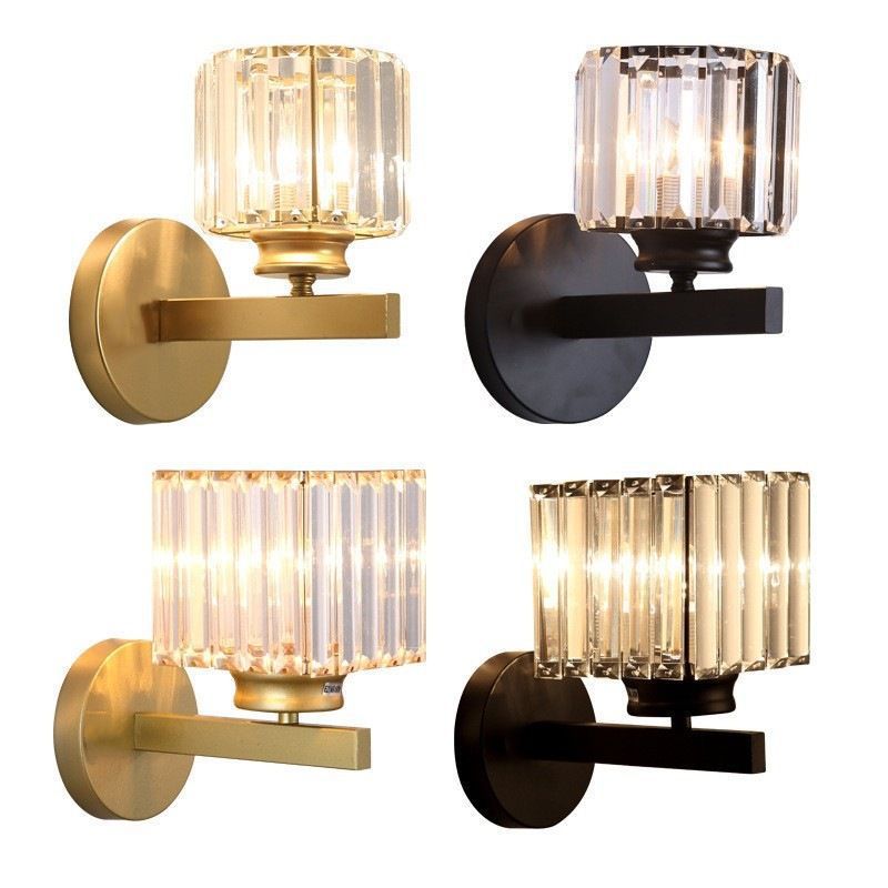 Cross-border supply crystal wall lamps, European-style modern decorative background wall lamps, American-style creative living room staircase corridor lamps Item Picture