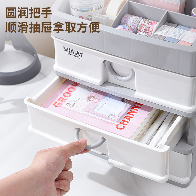 G9 Desktop miscellaneous storage box, jewelry and cosmetics storage box, multi-layer drawer type plastic dressing rack storage cabinet Specification image