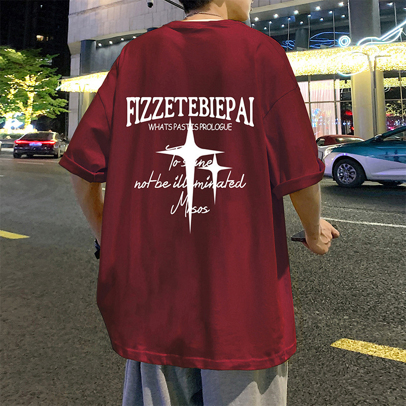 Summer short-sleeved T-shirt for men, 2024 new style American pure cotton round-neck T-shirt, retro ins trendy brand half-sleeved top Application Scenario