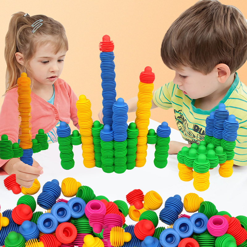 儿童益智玩具塑料哈哈乐宝宝拼装幼儿园玩具开发智力桌面积木批发详情图2