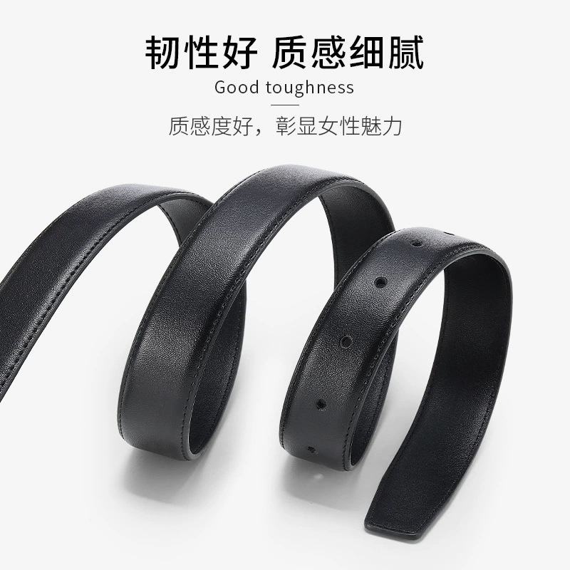 New cross-border pin buckle belt with free shipping, high-end women's waist belt, a small and fashionable light luxury accessory for women, simple wholesale Specification image