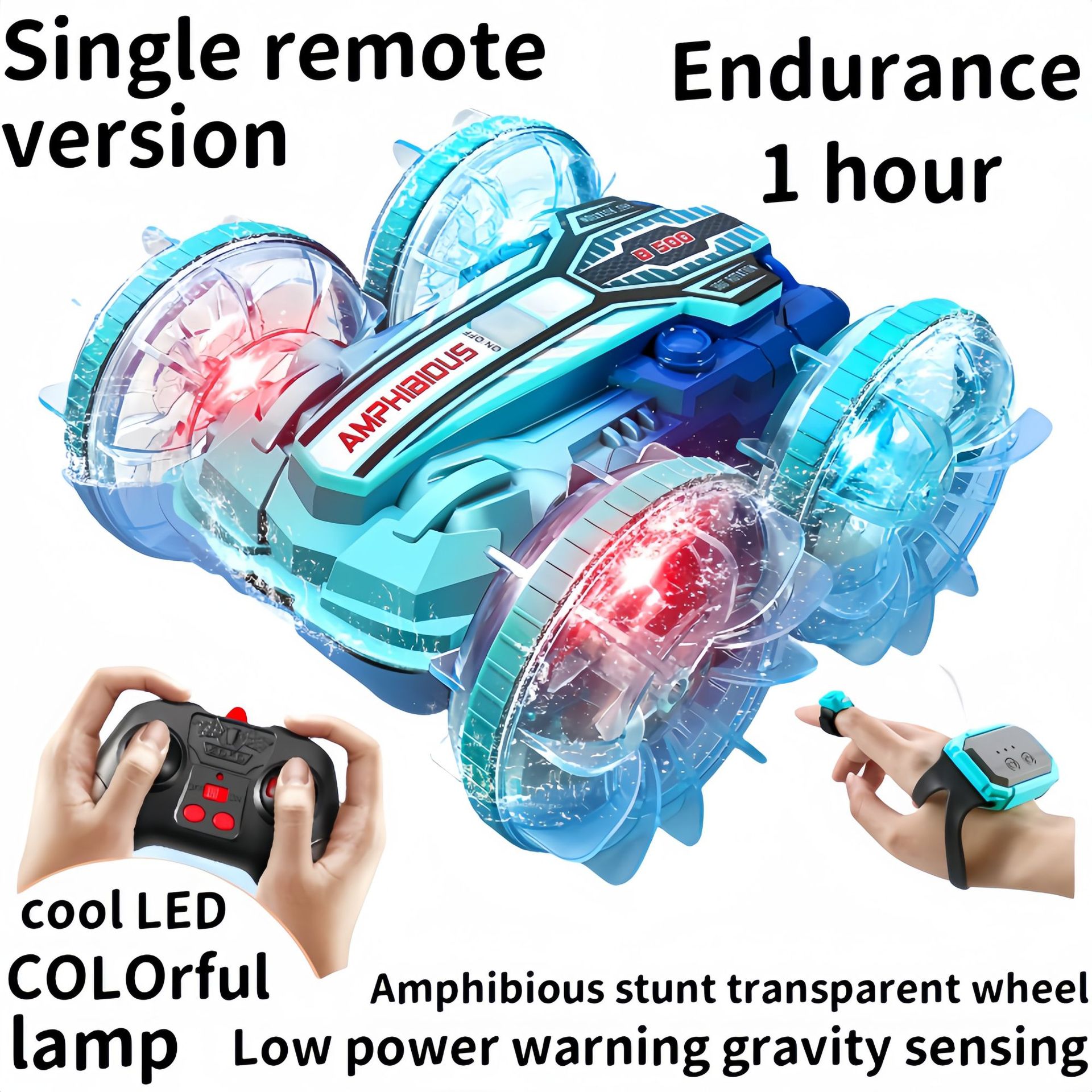 Cross-Border Hot Selling Children's Remote Control Double-Sided Stunt Car Charging Gesture Sensing Amphibious Car Toy Wholesale full figure