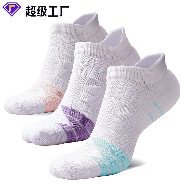 羽毛球袜子女加厚运动袜网球女健身专业船袜跑步透气吸汗工厂定制