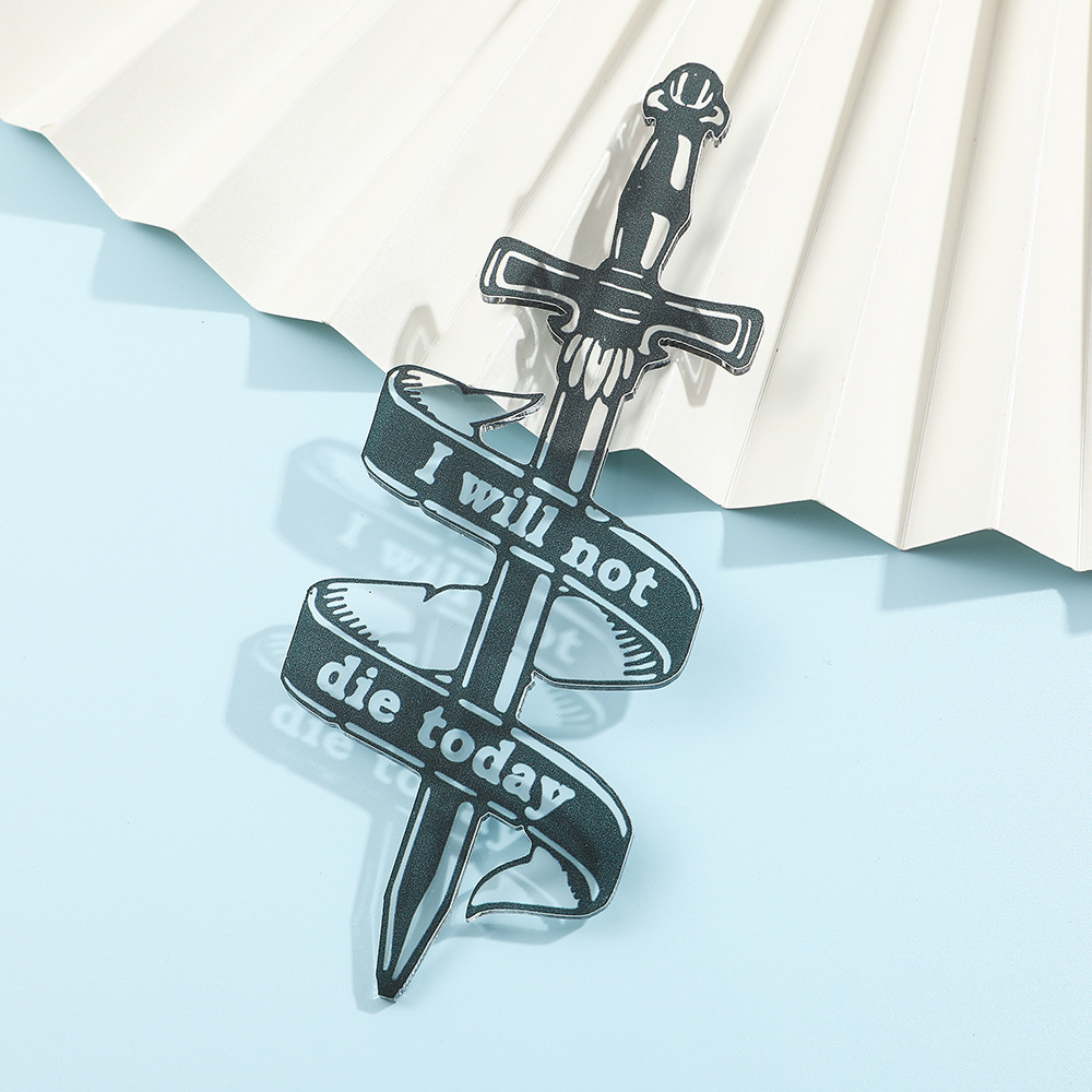 New creative Western double-winged dragon acrylic bookmark, fan gift, student stationery wholesale
