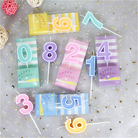 马卡龙糖果色0-9生日派对蛋糕装饰烘焙插件创意年龄 数字蜡烛（到店面议）