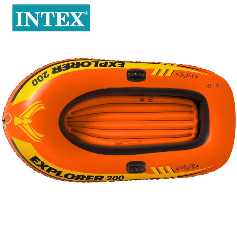 INTEX58331 Explorer Double Inflatable Boat Combination Orange Adventure Kayak Rubber Water Fishing Boat Application Scenario