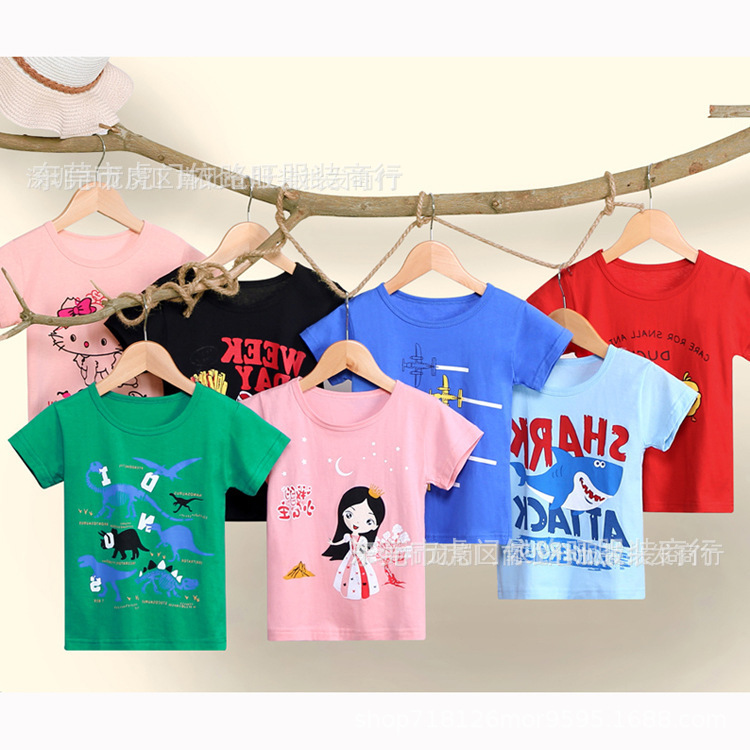 Summer low-price clearance sale of children's short-sleeved T-shirts in Korean style for foreign trade original orders. Wholesale supply of children's clothing Application Scenario