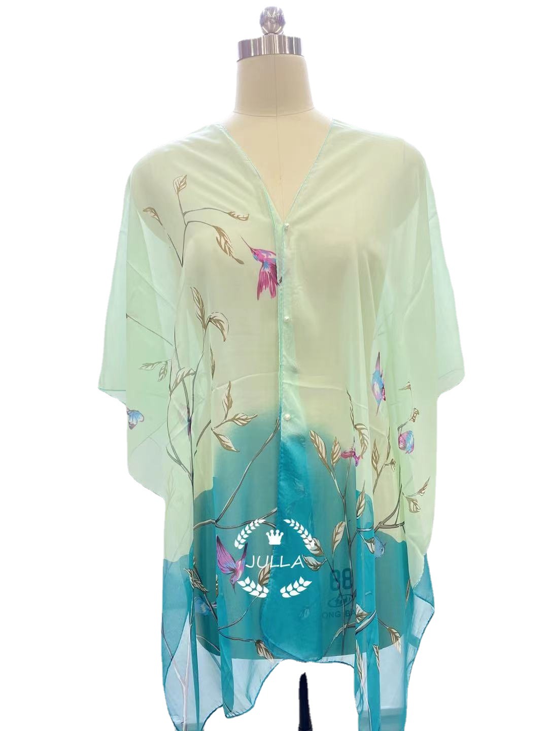 Cross-Border E-Commerce Selection Vintage Print Sunblock Chiffon Beach Towel Bohemian Beach Style Pullover Beach Wear Item Picture