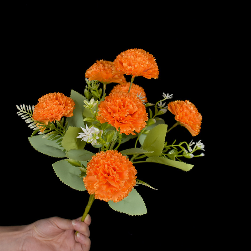 7 Carnations Simulation Flower Home Table Decoration Flower Table Decoration Wholesale Application Scenario
