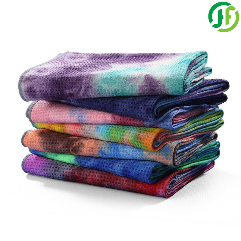 Manufacturers Direct Microfiber Non-Slip Yoga Mat Towel Hand Tie Dye Printed Sports Yoga Mat Cover Item Picture