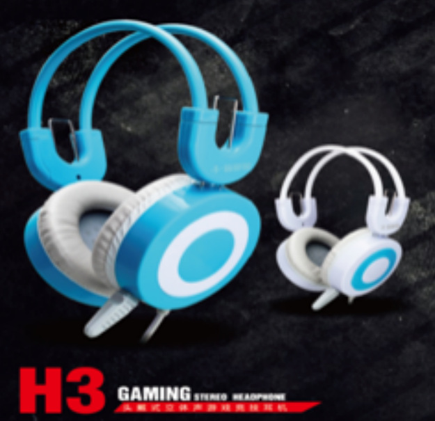 Over-ear gaming headphones with wired seven-color breathing lighting effects, gaming equipment, and PUBG headsets