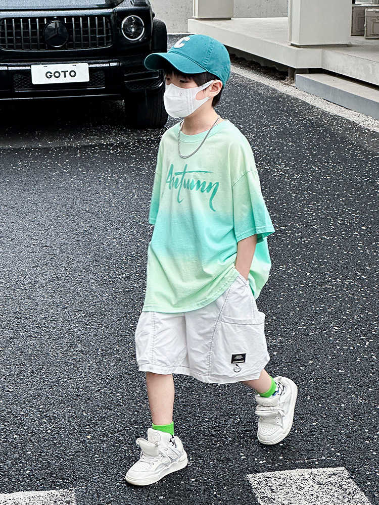 童装/童装男童短袖韩版/纯棉短袖/儿童衣服/儿童装男童短袖潮牌细节图