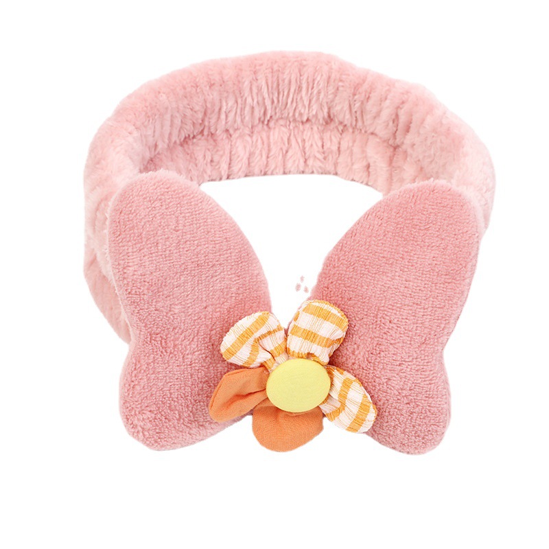 South Korea Small Fragrant Wind Iris Press Headband Net Red Girl Heart Sweet Plush Head With A Lovely Hair Accessories Pose Item Picture
