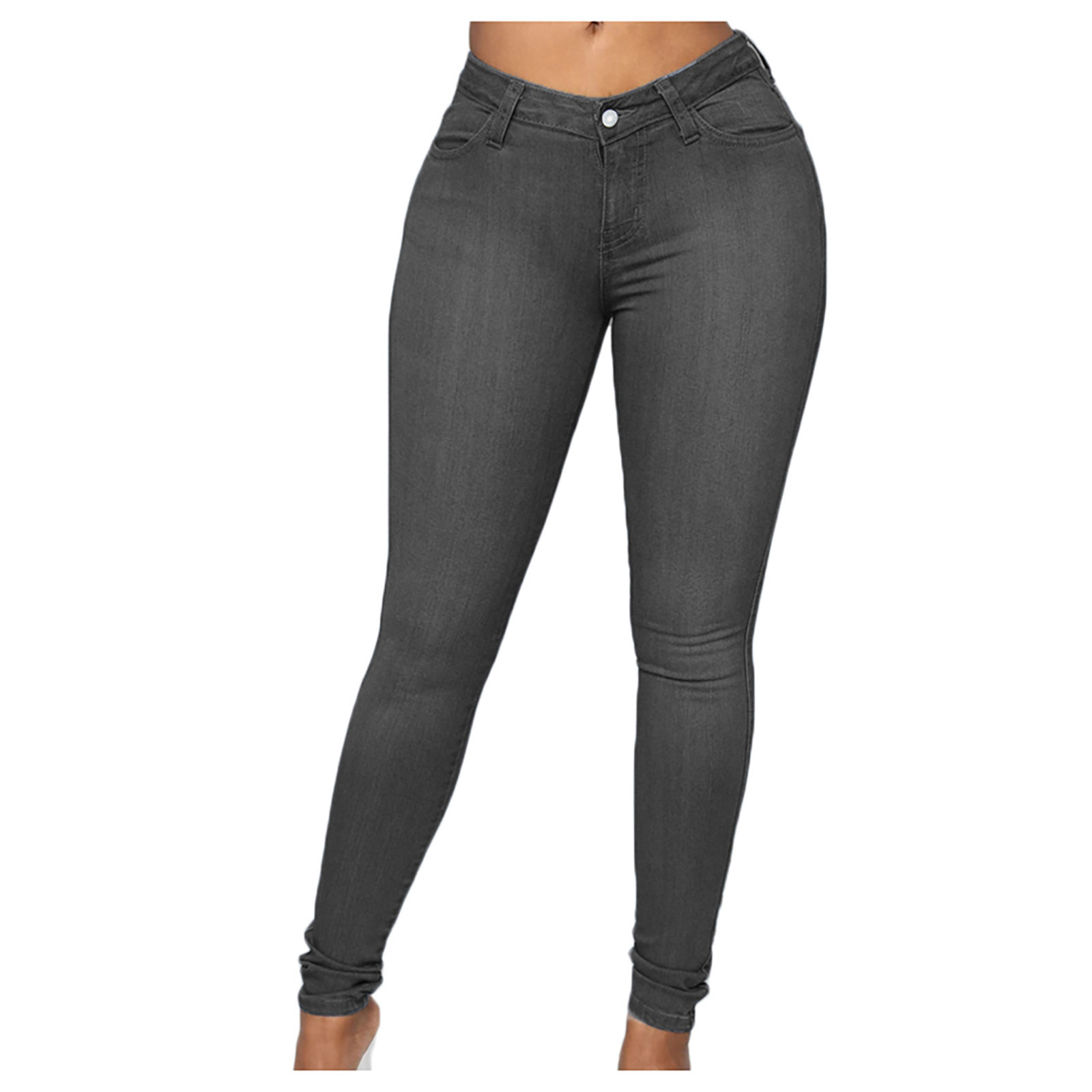 European and American cross-border trade source slimming and fashionable denim long pants for women details Picture