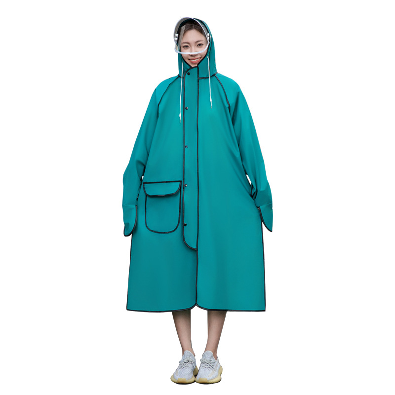 EVA raincoat, long and full-body rainproof for men and women, transparent electric vehicle raincoat, thickened and lengthened outdoor raincoat Item Picture