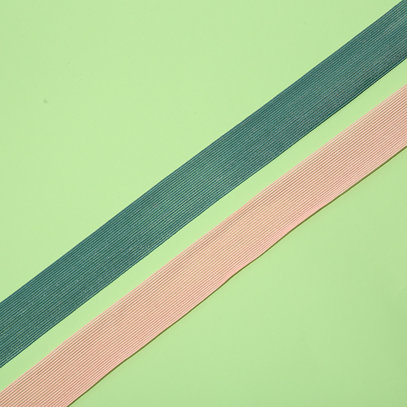 Wholesale of best-selling colored ribbed textured webbing, elastic bands, elastic clothing accessories, hemming and elastic clothing accessories pic 3
