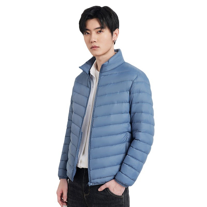 Men's high-end lightweight down jacket, light and thin men's high-quality light and thin down jacket, stand-up collar casual down jacket Item Picture