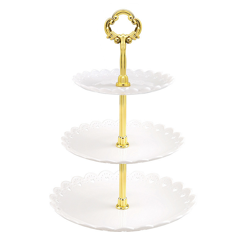 European-style dessert stand, fruit plate, three-layer cake rack