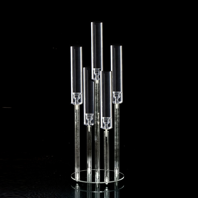 New acrylic 5-head candlesticks for cross-border e-commerce, wedding hotels, Western restaurants, birthday parties, home candlesticks, Xiangyu Crystal Application Scenario