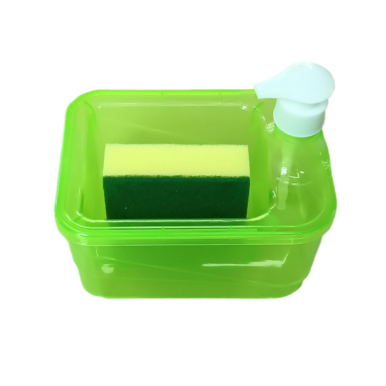 跨境厨房清洁洗洁精加液器按压自动皂液器出液盒洗碗刷组合给皂器详情图5