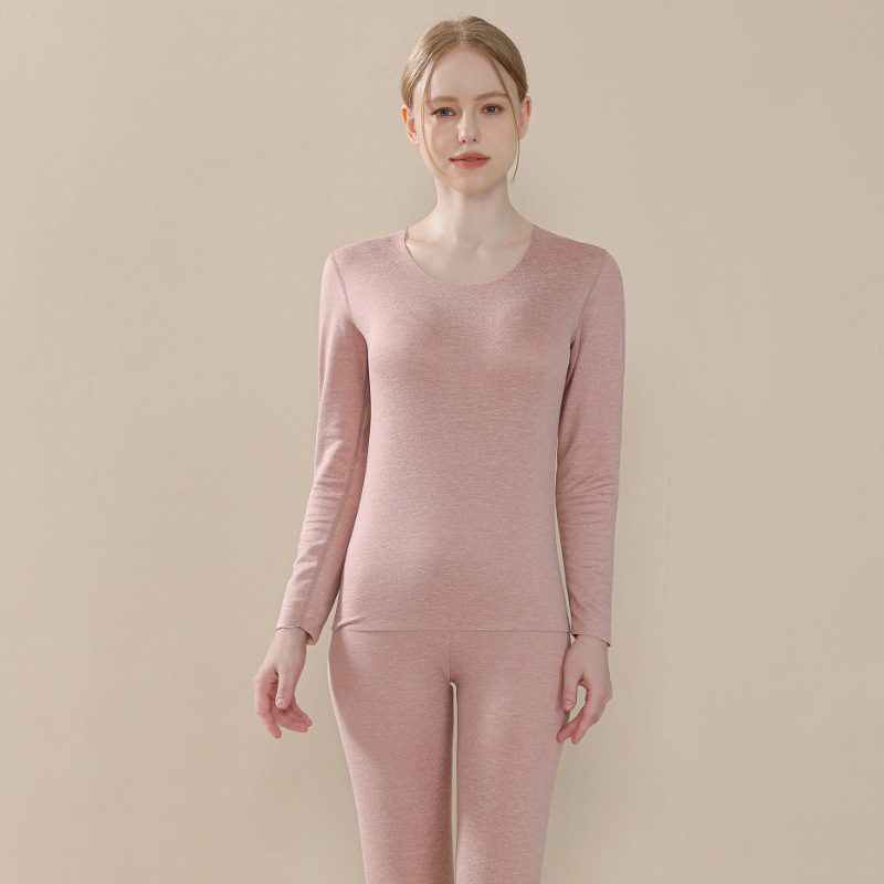 2023 New Cashmere Silk Thermal Underwear Female Ab Face Double-Sided Wool Plus Cashmere Long Johns Male Suit Wholesale details Picture