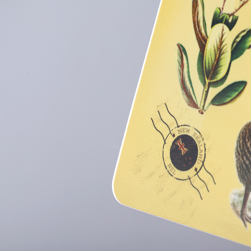 Disposable Plate Mat Custom Burger Fries Plate Pp Mat Frosted Plastic Landscape Painting Table Mat Custom details Picture