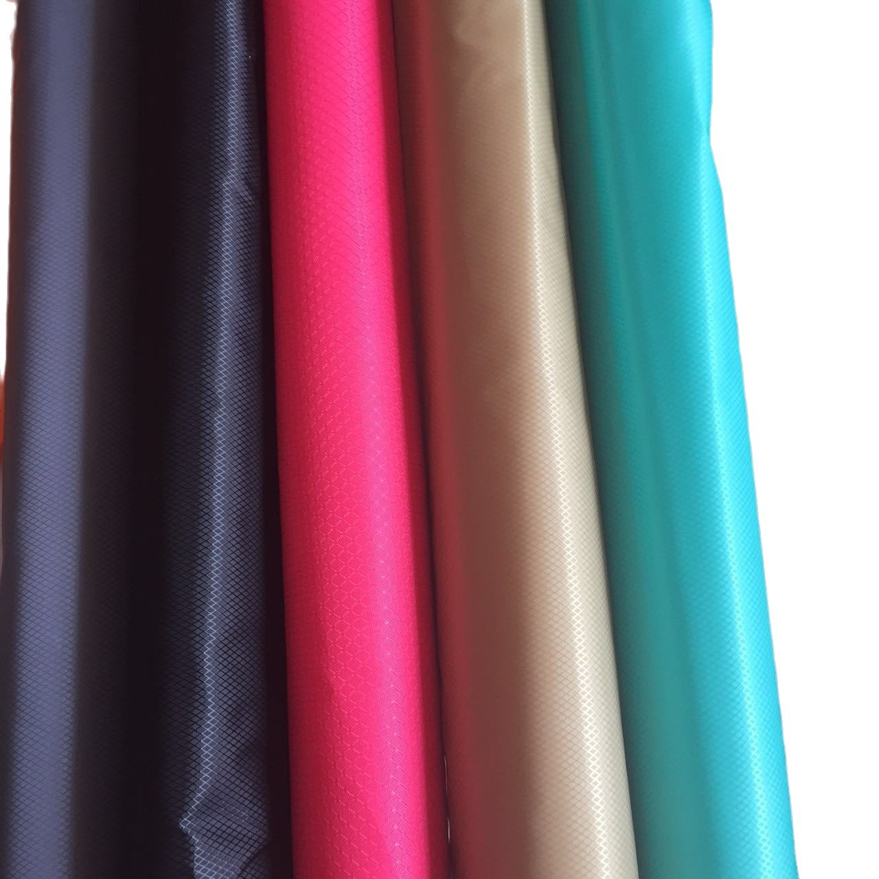 600D滴塑布/色丁包袱/沙发布料/防水布面料/复合布商铺白底实物图