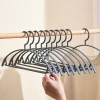 【 90-piece set 】 Wholesale of household traceless clothes racks, plastic anti-slip hangers, adult clothes drying hangers for dormitories Specification image