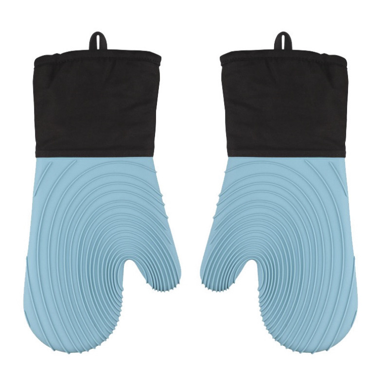 Amazon Spot BBQ Baking oven boiler Silicone plus cotton gloves High temperature resistant BBQ insulated silicone gloves Item Picture