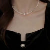 Millet pearl Daisy pearl necklace accessory for women, timeless, versatile for autumn and winter, high-end style, simple collarbone necklace accessory Application Scenario
