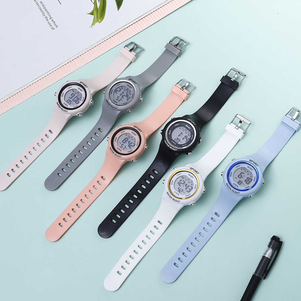 电子手表ins风男女学生党高颜值防水运动夜光数显小清新Watch配饰